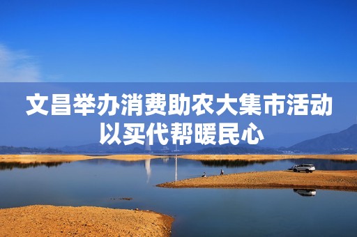 文昌举办消费助农大集市活动 以买代帮暖民心