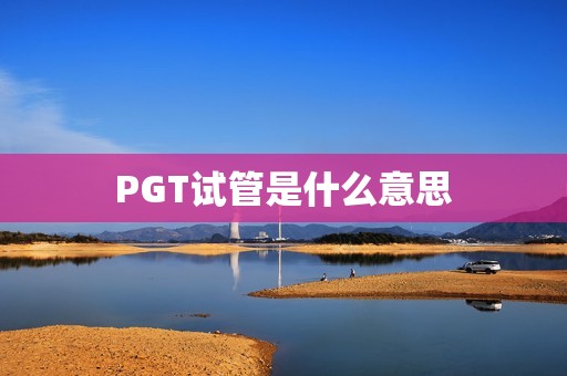 PGT试管是什么意思