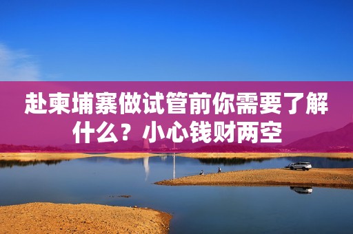 赴柬埔寨做试管前你需要了解什么？小心钱财两空