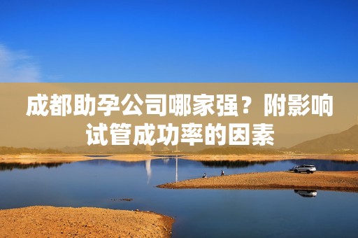 成都助孕公司哪家强？附影响试管成功率的因素