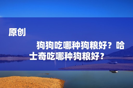 原创
            狗狗吃哪种狗粮好？哈士奇吃哪种狗粮好？