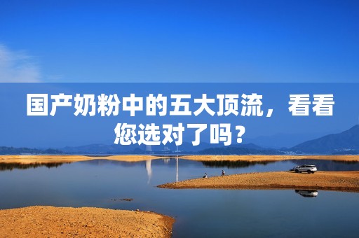 国产奶粉中的五大顶流，看看您选对了吗？