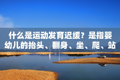 什么是运动发育迟缓？是指婴幼儿的抬头、翻身、坐、爬、站、走、跑、跳等大运动发育落后，又或在抓握、拇指和食指捏东西、转动脚趾、嘴唇与舌头品尝及感受物品等精细运动的发育落后。总之是运动水平没有达到应有的月龄/年龄水平，但在认知和语言等方面基本正常。  医生指出，通常早产儿或出现过缺氧、病理性黄疸、营养不良、颅内出血的宝宝比其他足月正常出生的宝宝更容易出现运动发育迟缓。其主要特征是运动方面的明显损害，比如，宝宝学会坐以后，随着腰部力量增加和平衡能力的提高，他就有能力学爬行。但如果宝宝7个月还不能独坐，