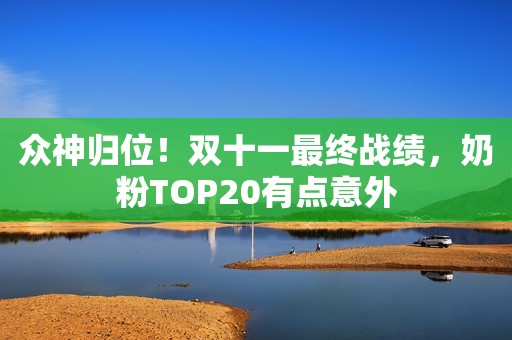 众神归位！双十一最终战绩，奶粉TOP20有点意外