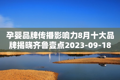 孕婴品牌传播影响力8月十大品牌揭晓齐鲁壹点2023-09-18 18:13