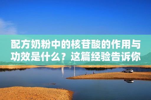 配方奶粉中的核苷酸的作用与功效是什么？这篇经验告诉你安丘融媒2023-10-23 17:23湖北安丘融媒2023-10-23 17:23湖北