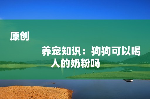 原创
            养宠知识：狗狗可以喝人的奶粉吗