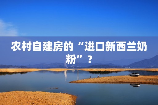 农村自建房的“进口新西兰奶粉”？