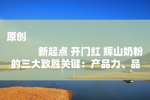 原创
            新起点 开门红 辉山奶粉的三大致胜关键：产品力、品牌力、渠道力