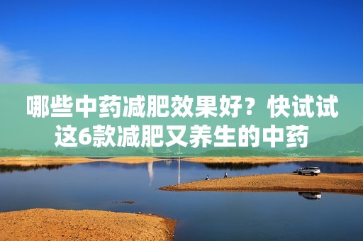 哪些中药减肥效果好？快试试这6款减肥又养生的中药