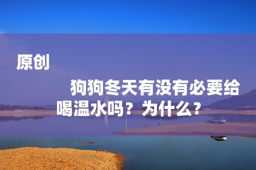 原创
            狗狗冬天有没有必要给喝温水吗？为什么？