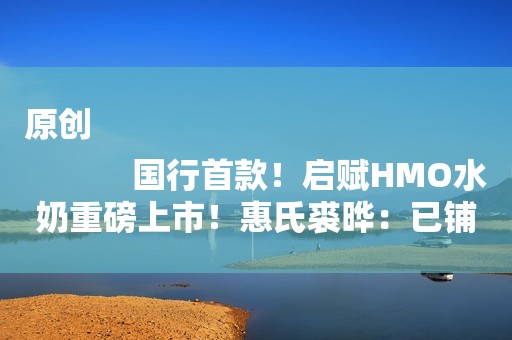 原创
            国行首款！启赋HMO水奶重磅上市！惠氏裘晔：已铺垫未来三代产品创新